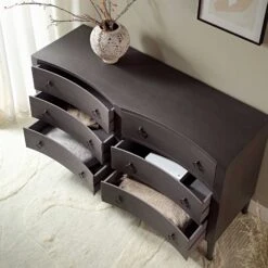 Thalia Concave Double Chest Of Drawers, Silver Oak -Daals Shop XXCOD 024 SILVEROAK scene2