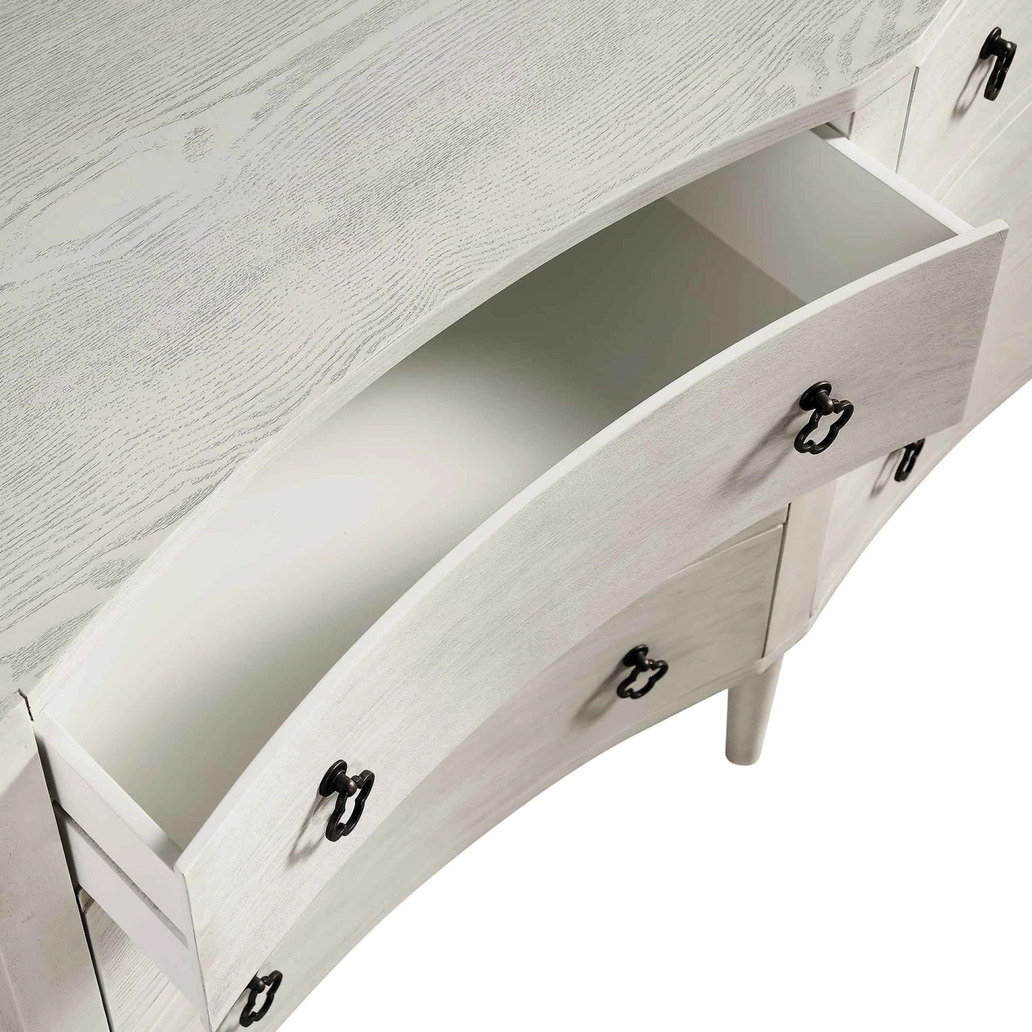 Thalia Concave Double Chest Of Drawers, Washed White 15 Thalia Concave Double Chest Of Drawers, Washed White - Image 13