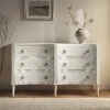 Thalia Concave Double Chest Of Drawers, Washed White 2 Thalia Concave Double Chest Of Drawers, Washed White -Daals Shop XXCOD 024 WHITEWASH scene1