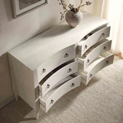 Thalia Concave Double Chest Of Drawers, Washed White 17 Thalia Concave Double Chest Of Drawers, Washed White -Daals Shop XXCOD 024 WHITEWASH scene2
