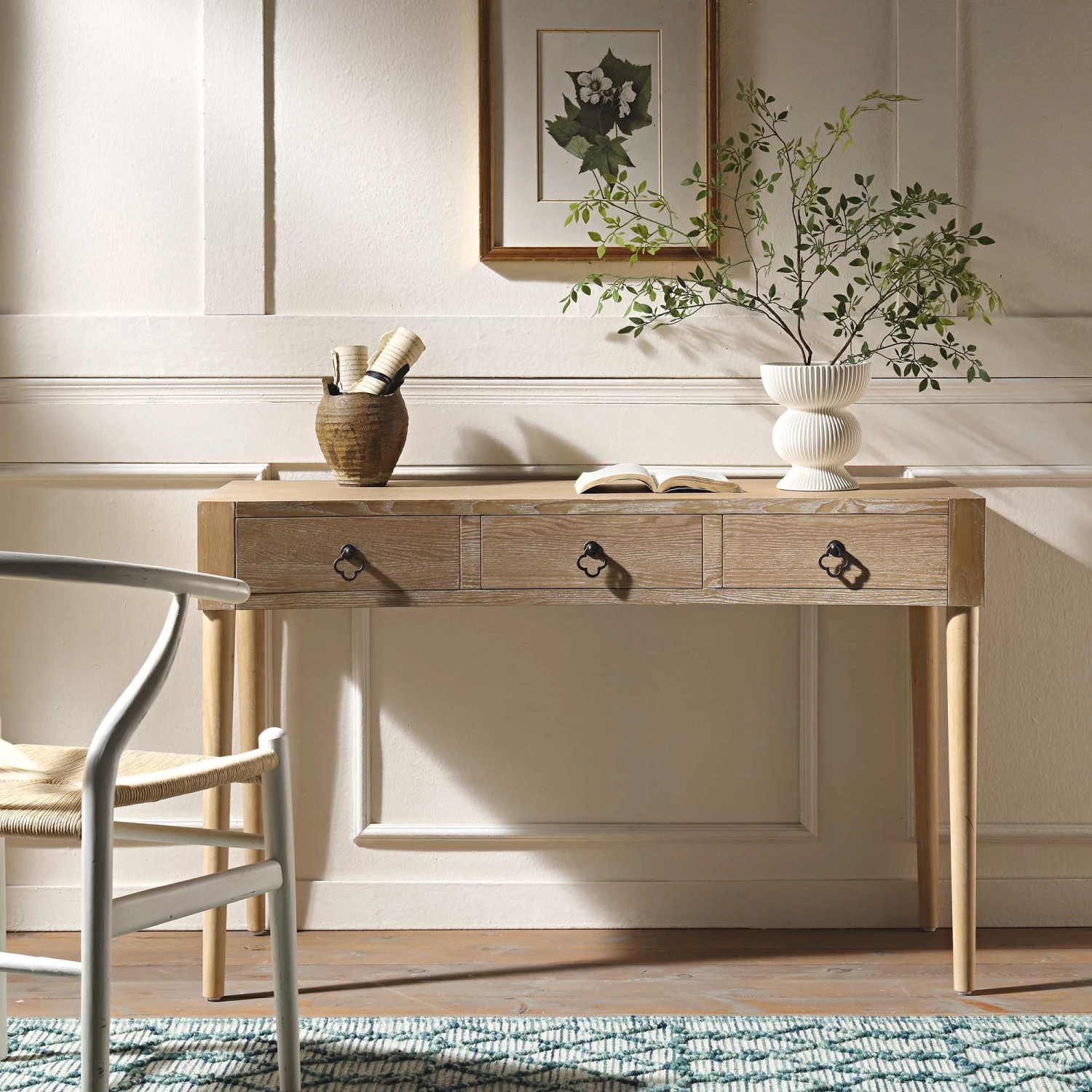 Thalia Concave Dressing Table, Natural 3 Thalia Concave Dressing Table, Natural - Image 2