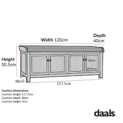 Chantilly Whitewashed Carved Storage Bench -Daals Shop XXNS 016 WHITEWASH 1