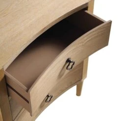 Thalia Concave 3 Drawer Bedside Table, Natural -Daals Shop XXNS 021 NAT detail1
