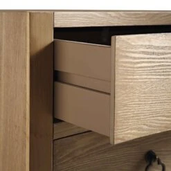 Thalia Concave 3 Drawer Bedside Table, Natural -Daals Shop XXNS 021 NAT detail3