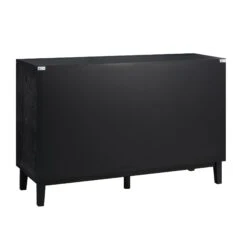 Bianca Chip Carved 2-Door 3-Drawer Sideboard, Antique Bronze & Black -Daals Shop XXSB 006 GOLD BLACK WB6