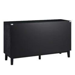 Bianca Chip Carved 3 Door Sideboard, Antique Bronze & Black -Daals Shop XXSB 009 GOLD BLACK WB6
