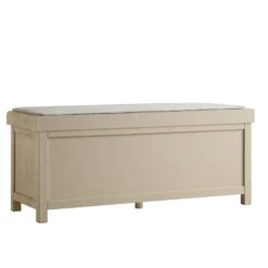Chantilly Whitewashed Carved Storage Bench -Daals Shop XXST 016 WHITEWASH WB7