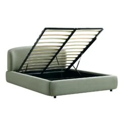 Constance Winged Headboard Ottoman Storage Bed, Olive Linen 26 Constance Winged Headboard Ottoman Storage Bed, Olive Linen -Daals Shop ZD 2182 OLIVE LIN WB4