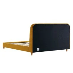 Leamington Deep-Buttoned Upholstered Bed, Turmeric Yellow Velvet -Daals Shop ZX 1063 MUST VEL WB5