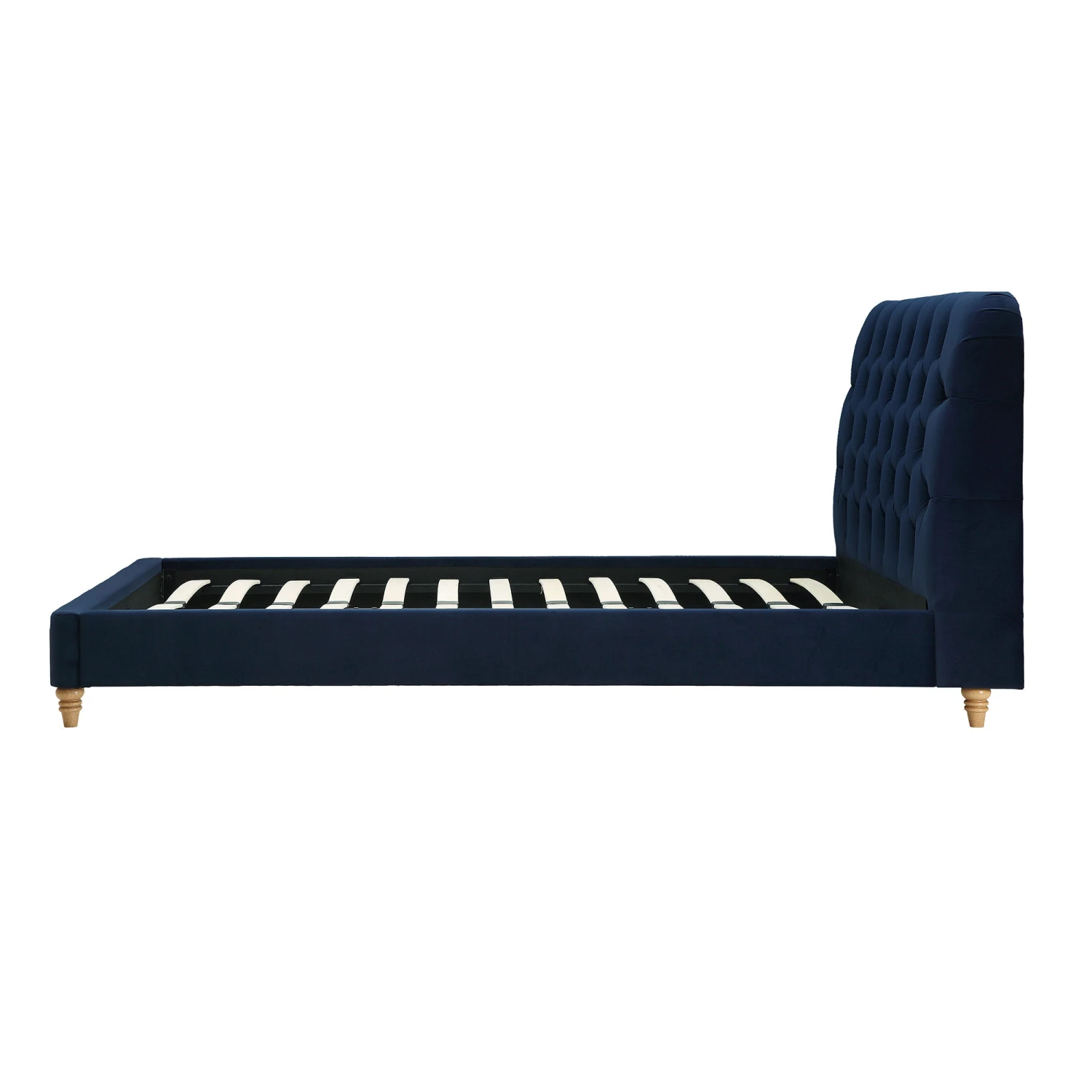 Leamington Deep-Buttoned Upholstered Bed, Midnight Blue Velvet 10 Leamington Deep-Buttoned Upholstered Bed, Midnight Blue Velvet - Image 8