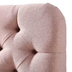 Leamington Deep-Buttoned Upholstered Bed, Rosewater Pink Fabric -Daals Shop ZX 1063 PALEPINK FAB detail2