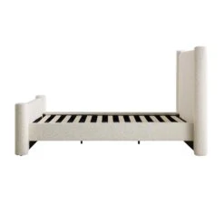 Galerie Beige Boucle Pillar Upholstered Bed -Daals Shop ZX 2180 BEIGE BOUCLE D WB4