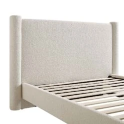 Galerie Beige Boucle Pillar Upholstered Bed -Daals Shop ZX 2180 BEIGE BOUCLE D detail1