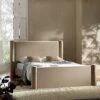 Galerie Taupe Velvet Pillar Upholstered Bed 1 Galerie Taupe Velvet Pillar Upholstered Bed -Daals Shop ZX 2180 TAUPE VEL main