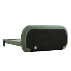 Elystan Oval Headboard Upholstered Bed, Olive Green Fabric -Daals Shop ZX 2181 GREEN FAB WB5