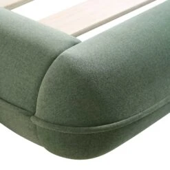 Elystan Oval Headboard Upholstered Bed, Olive Green Fabric -Daals Shop ZX 2181 GREEN FAB detail2