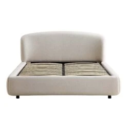 Constance Winged Headboard Ottoman Storage Bed, Beige Linen 22 Constance Winged Headboard Ottoman Storage Bed, Beige Linen -Daals Shop ZX 2182 BEIGE LIN WB2