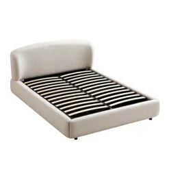 Constance Winged Headboard Ottoman Storage Bed, Beige Linen 26 Constance Winged Headboard Ottoman Storage Bed, Beige Linen -Daals Shop ZX 2182 BEIGE LIN WB3