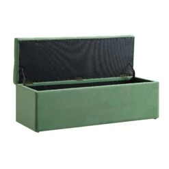 Leamington Deep-Buttoned Ottoman Storage Bench, Meadow Green Velvet 20 Leamington Deep-Buttoned Ottoman Storage Bench, Meadow Green Velvet -Daals Shop ZX 2183 CUCU VEL WB3