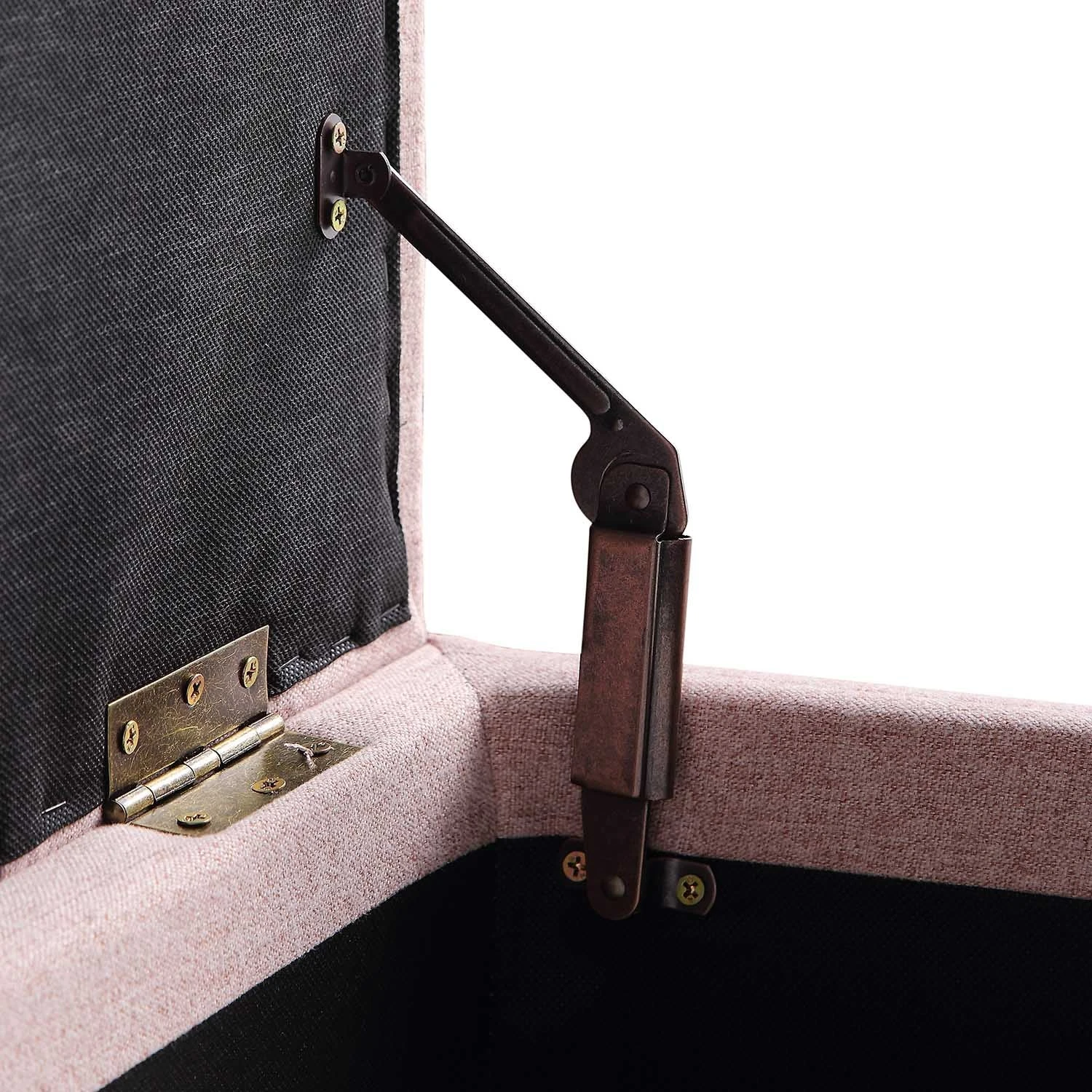 Leamington Deep-Buttoned Ottoman Storage Bench, Rosewater Pink Fabric 13 Leamington Deep-Buttoned Ottoman Storage Bench, Rosewater Pink Fabric - Image 11