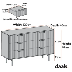 Richmond Ridged Wide Chest Of 6 Drawers, Matte White -Daals Shop dimensional drawings NOV 2022 BSD 107 3bf8f19d 449a 472f 8be0 448f6364e0cd