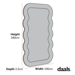 Venus Full Length Wave Mirror 180 X 100 Cm, Walnut 14 Venus Full Length Wave Mirror 180 X 100 Cm, Walnut -Daals Shop dimensional drawings NOV 2022 MIRR 162