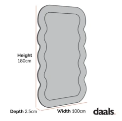 Venus Full Length Wave Mirror 180 X 100 Cm, Sage Green -Daals Shop dimensional drawings NOV 2022 MIRR 162 600x 6220a431 b0b1 4783 88dd f99605b62934