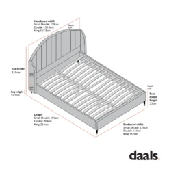 Eleanor White Boucle Upholstered Bed Frame With Domed Headboard -Daals Shop image 2024 05 20T12 41 27 823Z 2